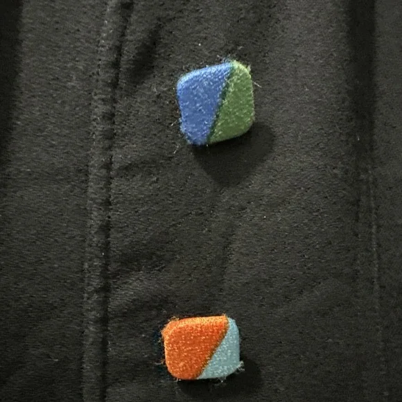 Pierre Balmain Paris Vintage Black Multicolor Jacket Lightweight S6 Made in USA - Picture 5 of 14